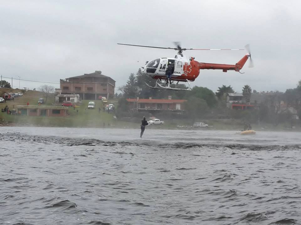 Curso de Rescate Acuático con Helicóptero en Bialet Massé