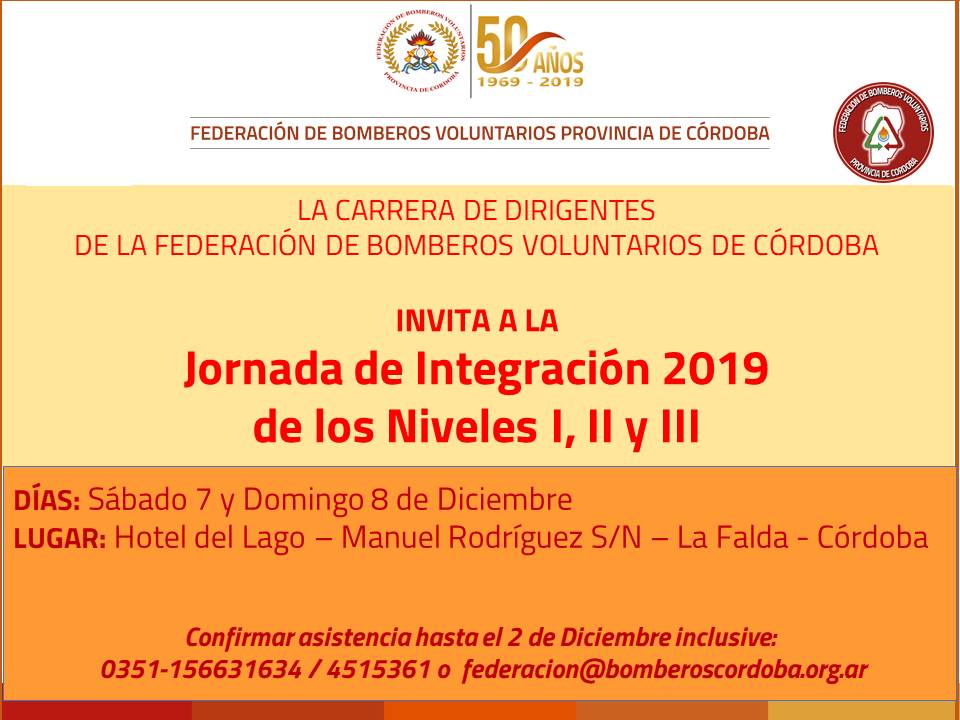 Carrera de Dirigentes FBVPC: Jornada de Integración 2019 - Niveles I, II y III