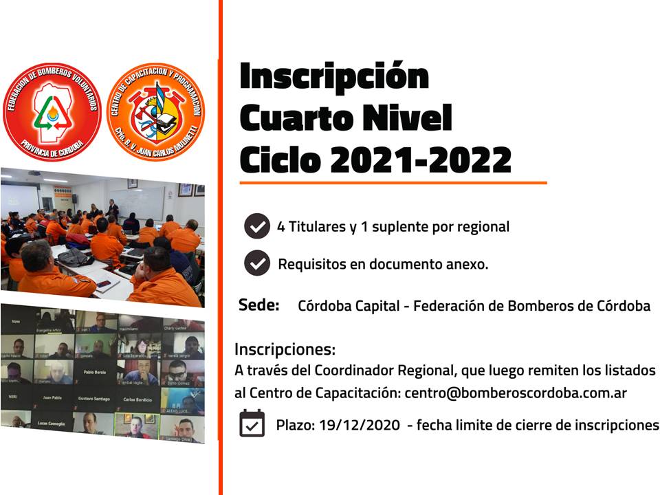Inscripción: 4° Nivel - Trayecto Pedagógico Ciclo 2021-2022
