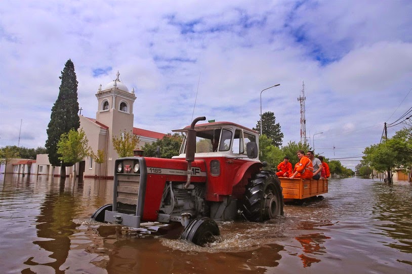 Inundación en Indiazabal, Departamento Marcos Juarez