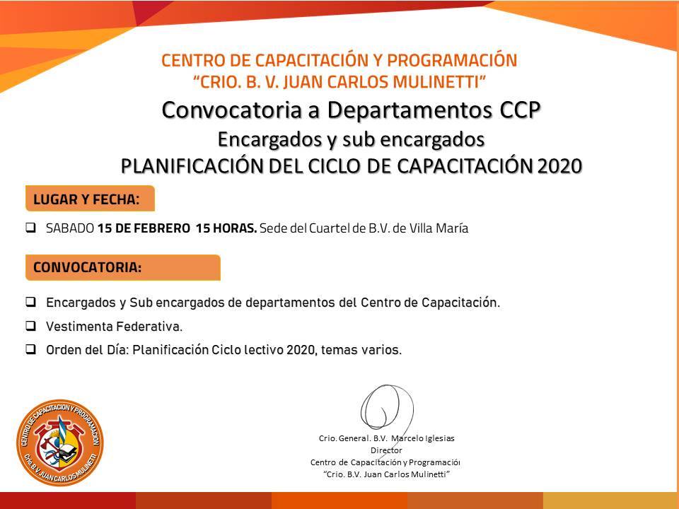 CCP: Reunión de Planificación - Ciclo de Capacitación 2020