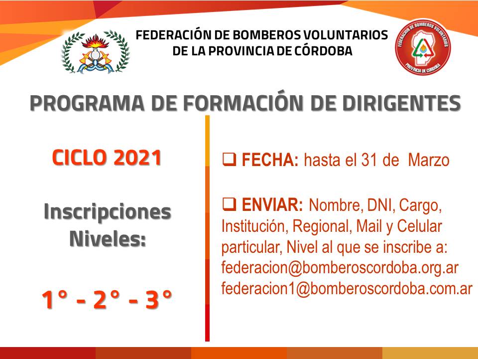 Programa de Formación de Dirigentes: Inscripciones 2021