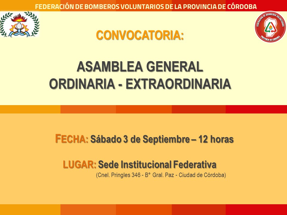Asamblea General Ordinaria – Extraordinaria FBVPC