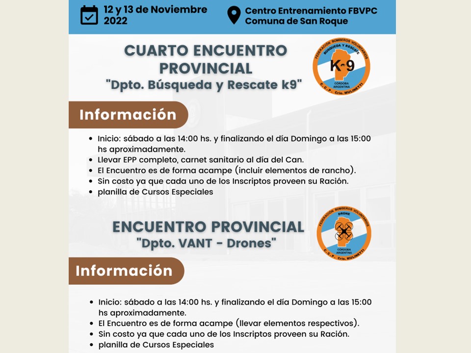 Encuentros Provinciales: VANT - Búsqueda y Rescate K9