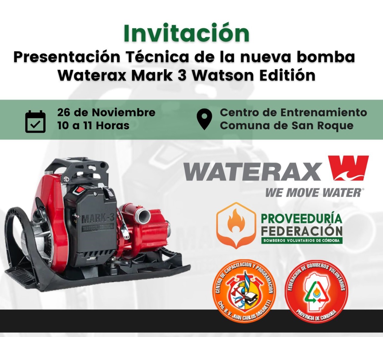 Presentación Técnica: nueva bomba Waterax Mark 3 Watson Editión