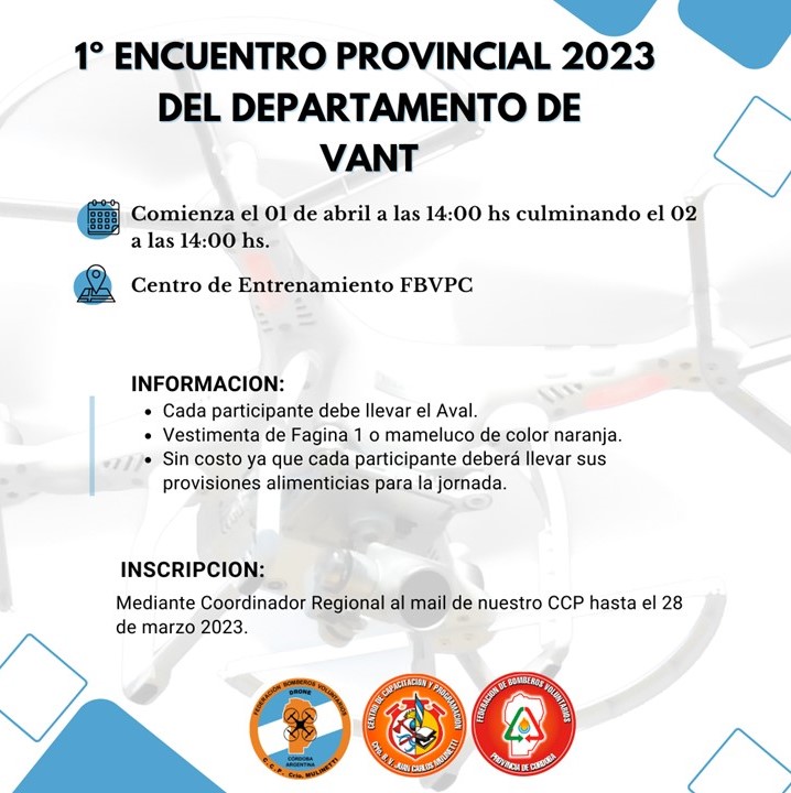 Departamento VANT: 1º Encuentro Provincial 2023