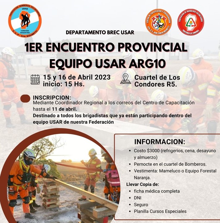 Equipo USAR ARG10: Primer Encuentro Provincial