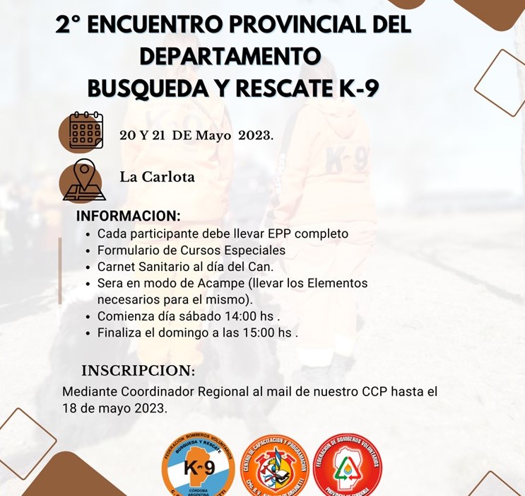 2º Encuentro Provincial de Búsqueda y Rescate con K9