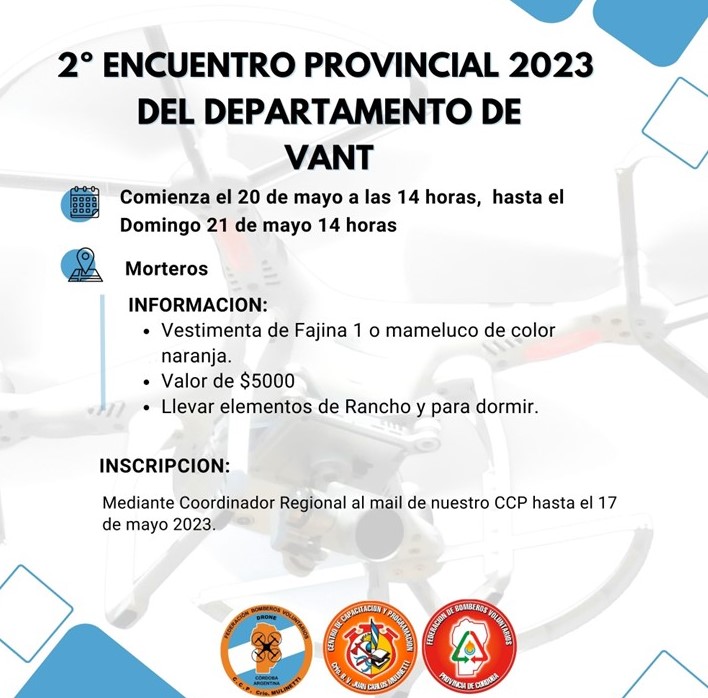 Segundo Encuentro Provincial de VANT 2023
