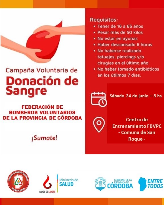 24 de Junio: Colecta de Sangre en el Centro de Entrenamiento Federativo