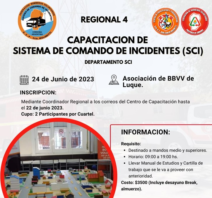Regional 4: Capacitación Sistema de Comando de Incidentes