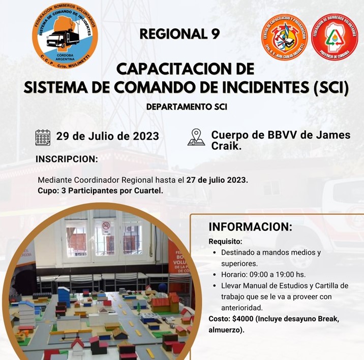 Regional 9: Capacitación Sistema de Comando de Incidentes