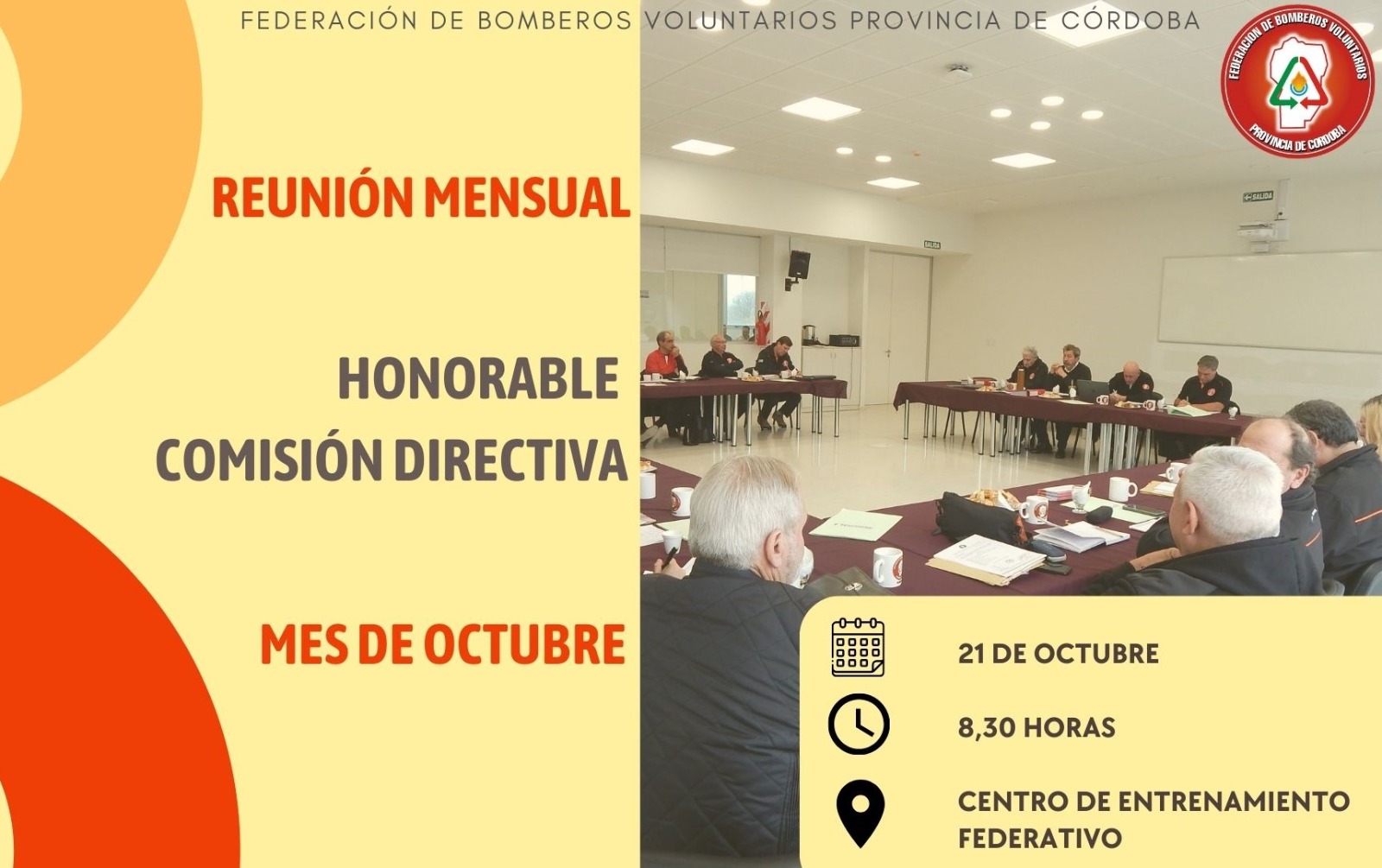 Mes de Octubre: Reunión Mensual de Honorable Comisión Directiva