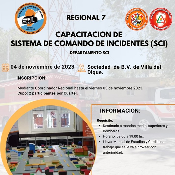 Regional 7: Capacitación Sistema Comando de Incidentes