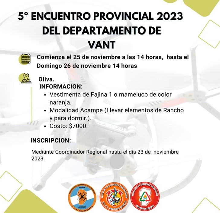 Departamento Federativo VANT: 5º Encuentro Provincial 2023